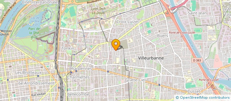 localisation de l'entreprise STAGE 4 POINTS  VILLEURBANNE