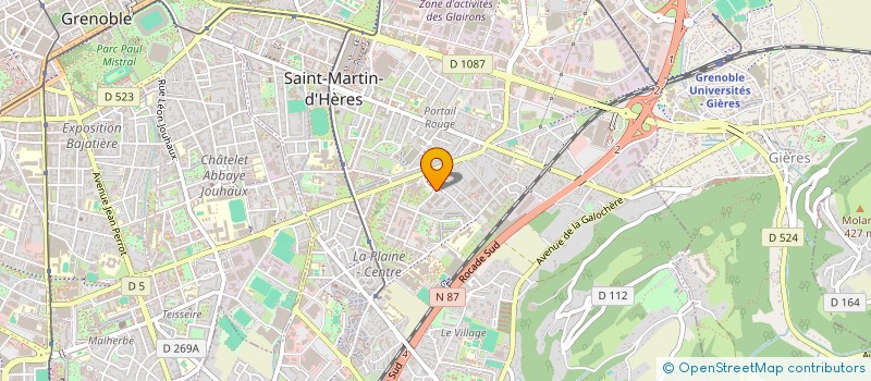 localisation de l'entreprise STAGE'UP à SAINT-MARTIN-D'HERES