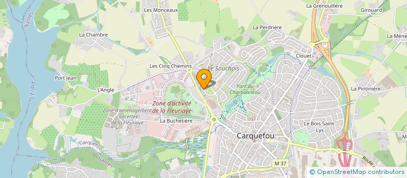 localisation de l'entreprise STAH GESTION à CARQUEFOU