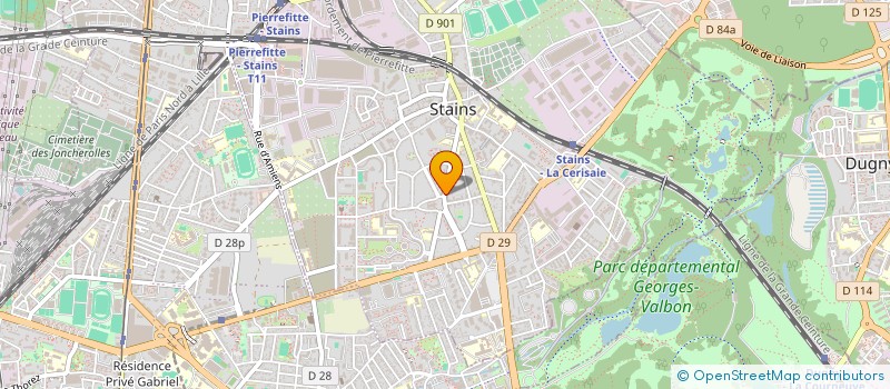 localisation de l'entreprise STAINS à STAINS