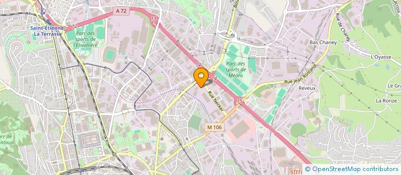 localisation de l'entreprise STAK  SAINT-ETIENNE