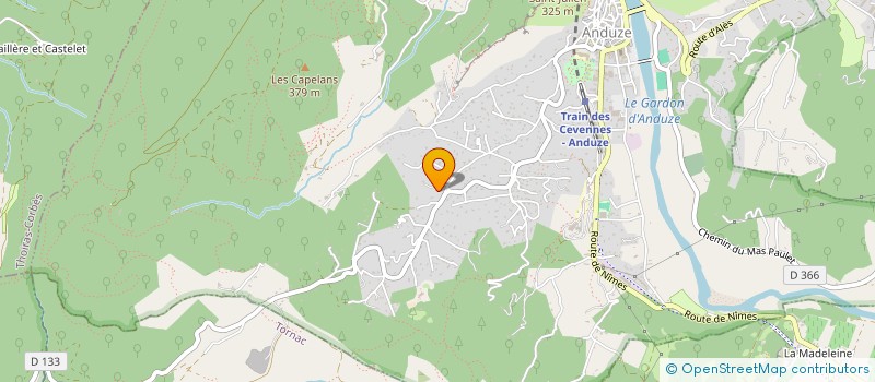 localisation de l'entreprise STAM (SOCIETE TERRASSEMENT AMENAGMENT MEDITERRANEE)  ANDUZE