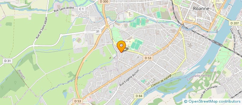 localisation de l'entreprise STAMINA à ROANNE