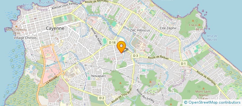 localisation de l'entreprise STAMINA CARAIBES  CAYENNE