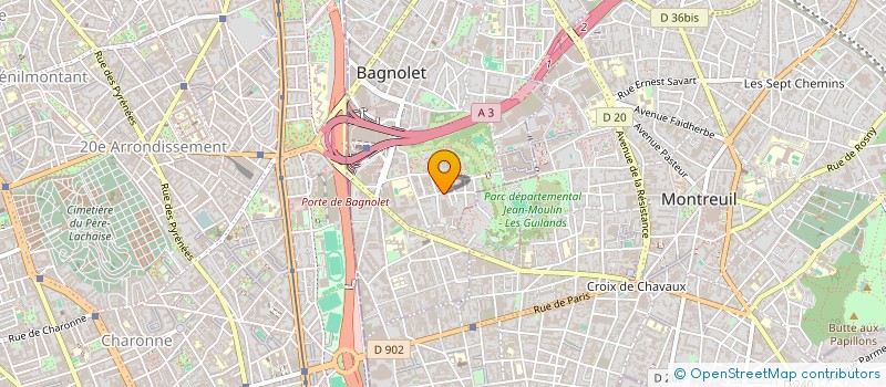 localisation de l'entreprise STAN à BAGNOLET