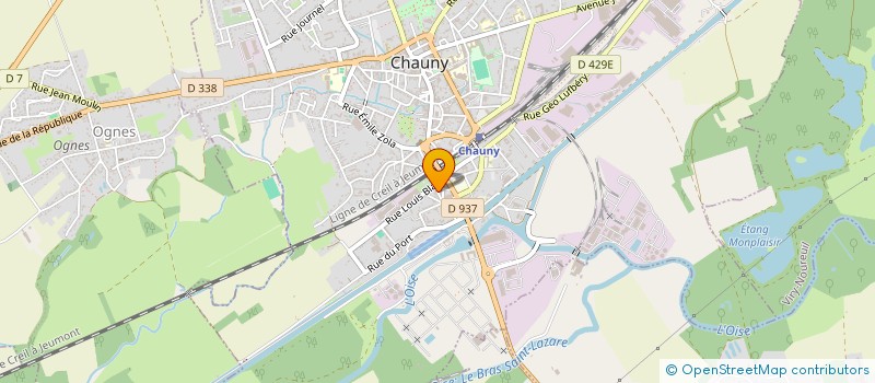 localisation de l'entreprise STAN à CHAUNY