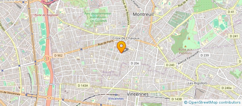 localisation de l'entreprise STANBORO IMMO à MONTREUIL