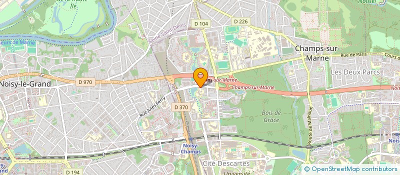 localisation de l'entreprise STAND PNEUS SARL à CHAMPS-SUR-MARNE