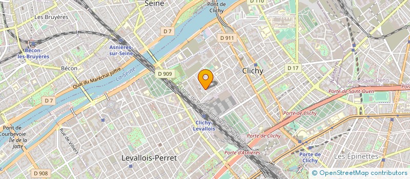 localisation de l'entreprise STANDEX PEINTURE VITRERIE à CLICHY