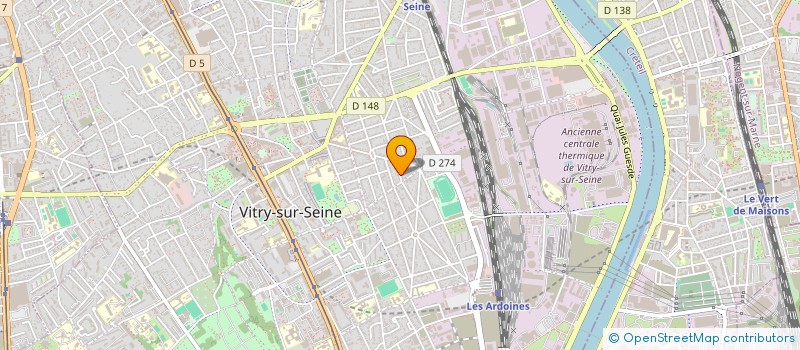 localisation de l'entreprise STANISLAS OMBREDANE ARCHITECTE  VITRY-SUR-SEINE