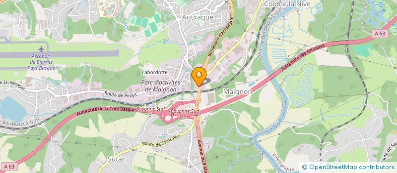 localisation de l'entreprise STANIX à BAYONNE