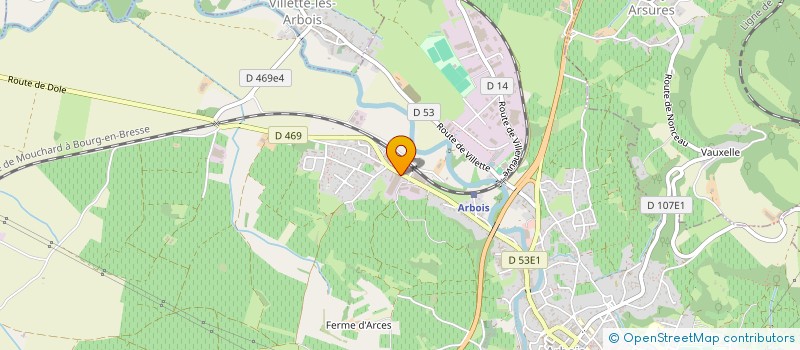 localisation de l'entreprise STANLEY BLACK & DECKER MANUFACTURING SAS à ARBOIS