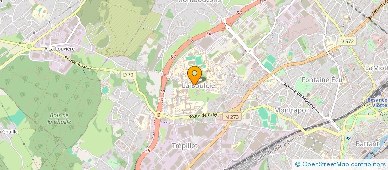 localisation de l'entreprise STAPS BISONTIN ENTRAINEMENT SPORTIF  BESANCON