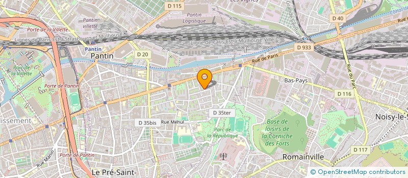 localisation de l'entreprise STAR BAT à PANTIN