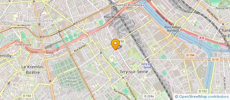 localisation de l'entreprise STAR BATIMENT à IVRY-SUR-SEINE