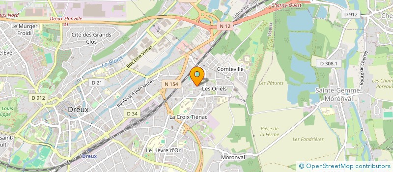 localisation de l'entreprise STAR. DISTRIBUTION à DREUX