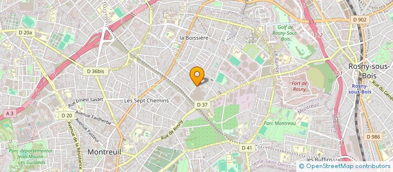 localisation de l'entreprise STAR ET FOLIES à MONTREUIL