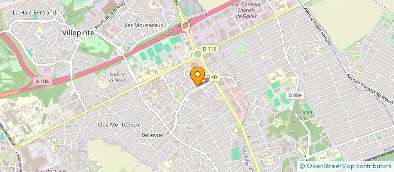 localisation de l'entreprise STAR NEGOCE à VILLEPINTE