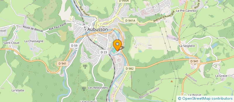 localisation de l'entreprise STAR TUP à AUBUSSON