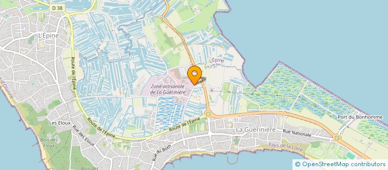 localisation de l'entreprise STARBOX  LA GUERINIERE