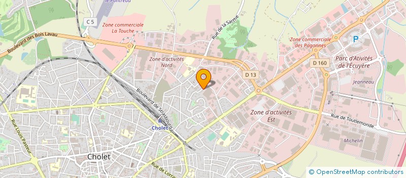 localisation de l'entreprise STARCK ORTHO INDUSTRIE à CHOLET