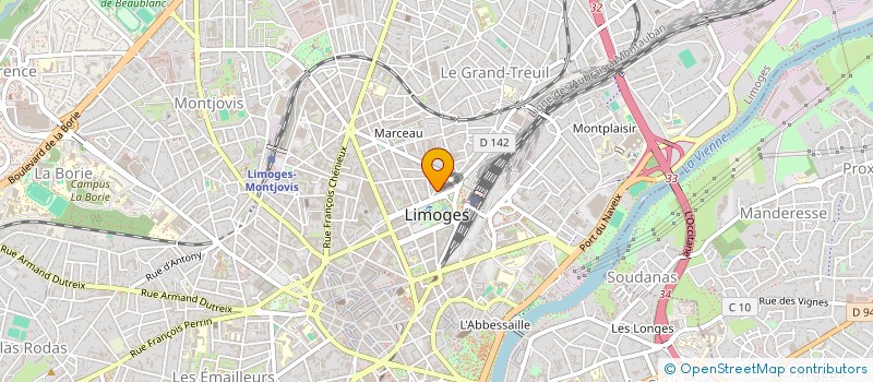 localisation de l'entreprise STARCLICK à LIMOGES