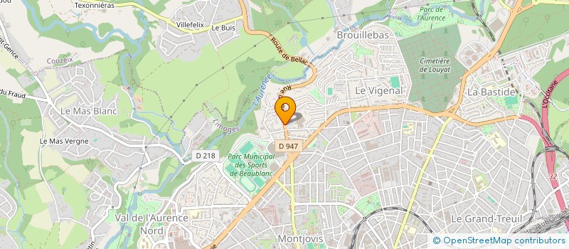 localisation de l'entreprise STARELEC à LIMOGES