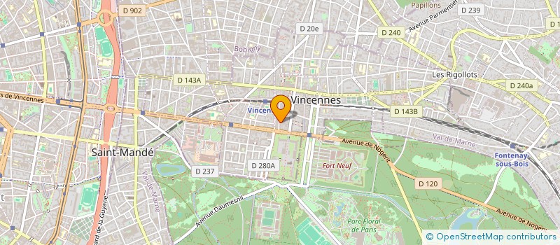 localisation de l'entreprise STARFETE à VINCENNES