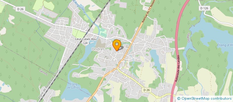localisation de l'entreprise STARFOOD 40 à ONDRES
