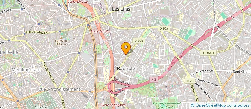 localisation de l'entreprise STARGRAPHIC à BAGNOLET