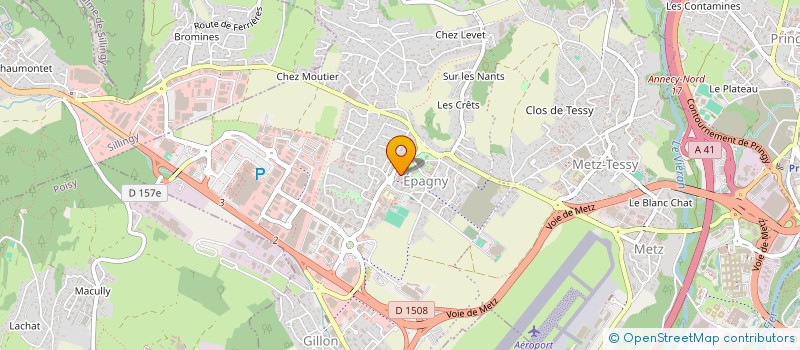localisation de l'entreprise STARLAC à EPAGNY METZ-TESSY