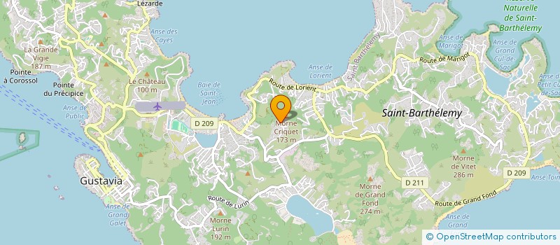 localisation de l'entreprise STARLIGHT SBH à SAINT BARTHELEMY