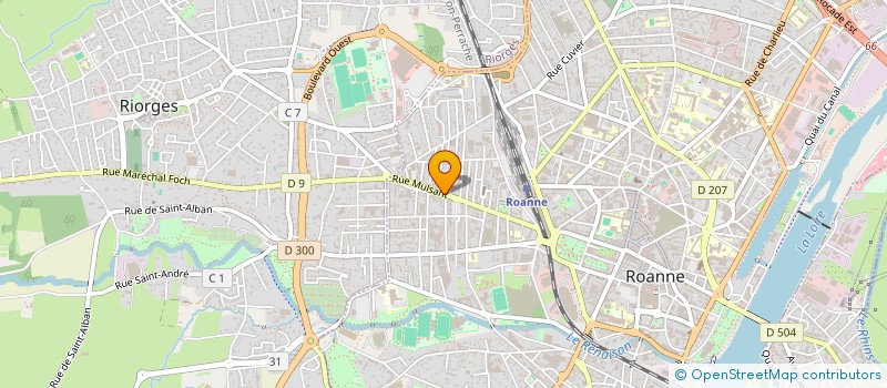 localisation de l'entreprise STARNET à ROANNE