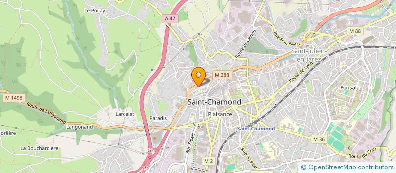 localisation de l'entreprise STARO & CIE à SAINT-CHAMOND