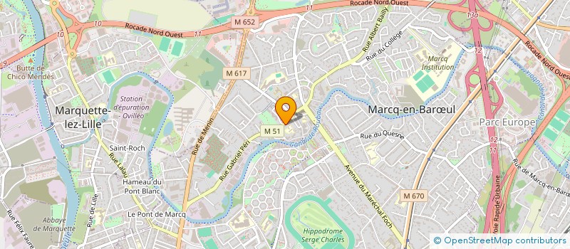 localisation de l'entreprise START & FLOW COACHING à MARCQ-EN-BARŒUL