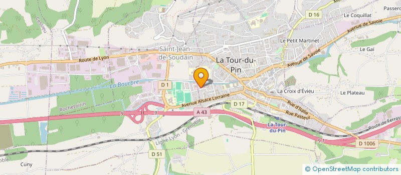 localisation de l'entreprise START'IN  LA TOUR-DU-PIN