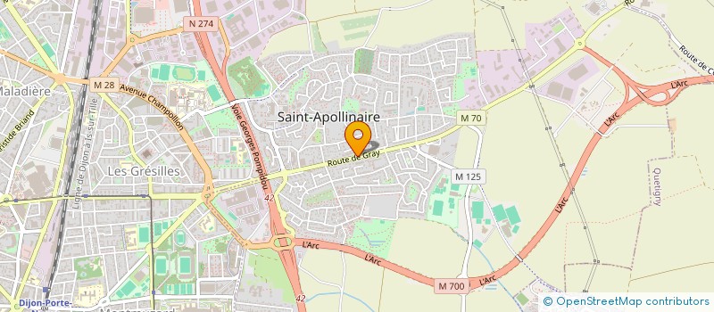 localisation de l'entreprise START INFORMATIQUE à SAINT-APOLLINAIRE