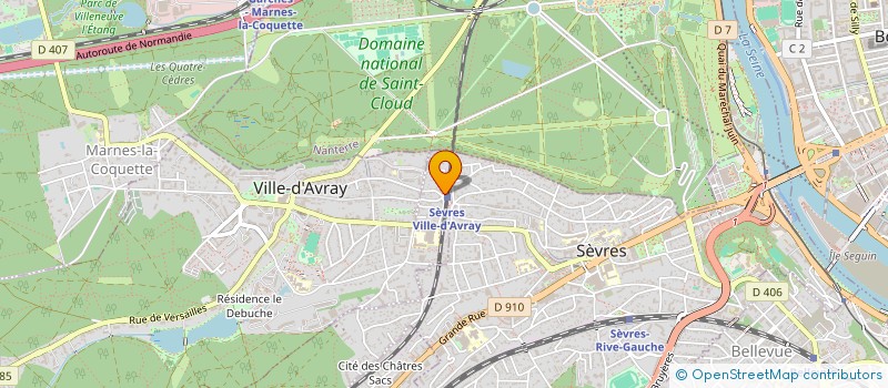localisation de l'entreprise START N GO à SEVRES