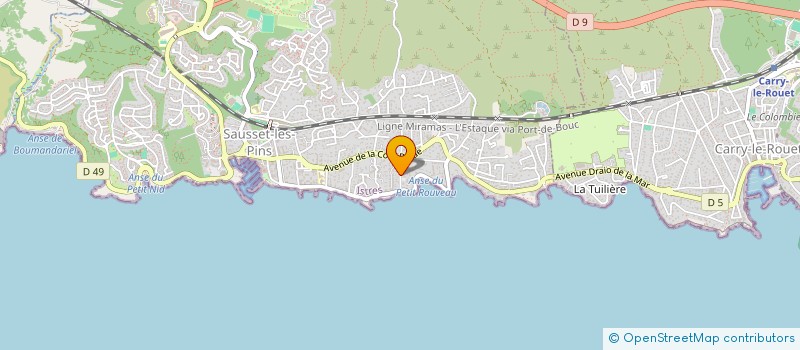 localisation de l'entreprise START NEW PROJECT  SAUSSET-LES-PINS