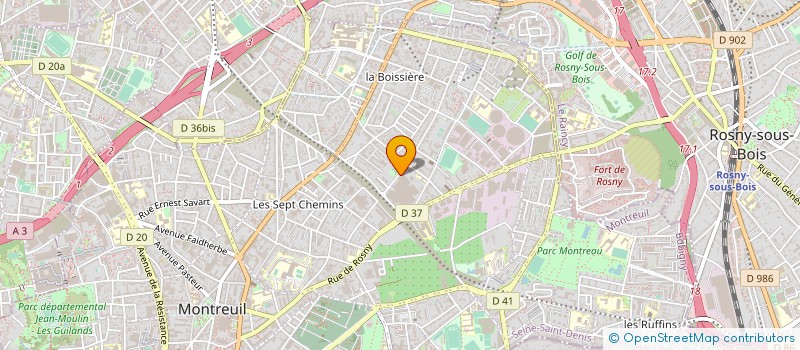 localisation de l'entreprise START PEINT à MONTREUIL
