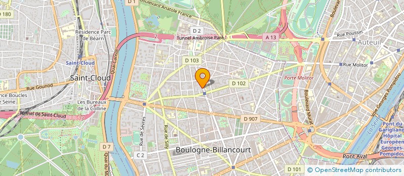 localisation de l'entreprise START RACE CONSEILS à BOULOGNE-BILLANCOURT