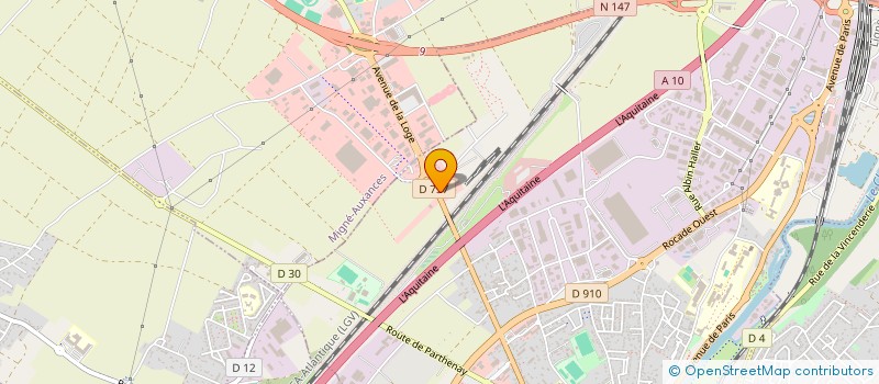 localisation de l'entreprise STARTCAR  POITIERS