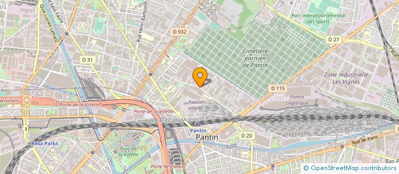 localisation de l'entreprise STARTEX à PANTIN