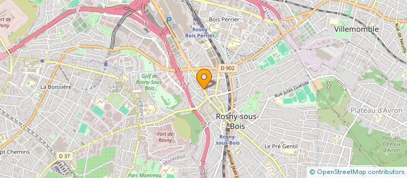 localisation de l'entreprise STARTINIO à ROSNY-SOUS-BOIS