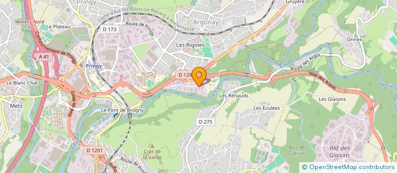 localisation de l'entreprise STATION BETON ANNECY  ARGONAY