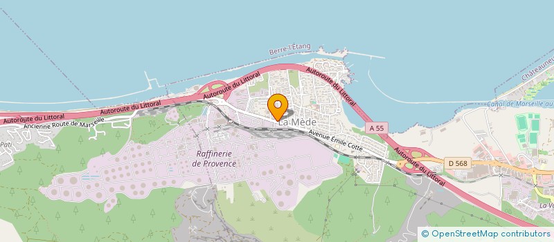 localisation de l'entreprise STATION DE LA RAFFINERIE  CHATEAUNEUF-LES-MARTIGUES