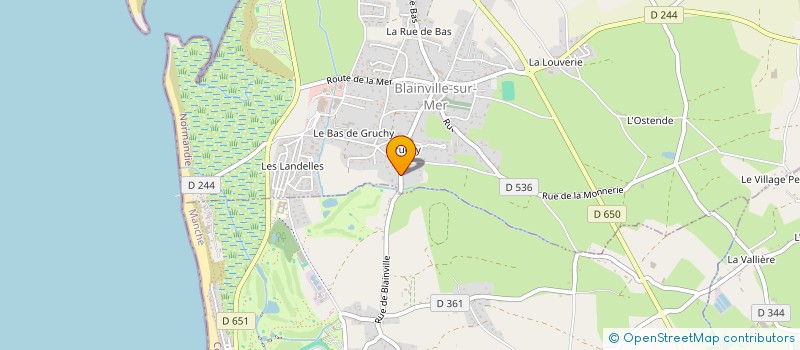 localisation de l'entreprise STATION DE LAVAGE DE LA COTE DES ILES  BLAINVILLE-SUR-MER