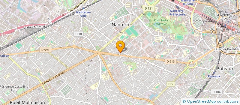 localisation de l'entreprise STATION DE SECURITE MERY PNEUS à NANTERRE