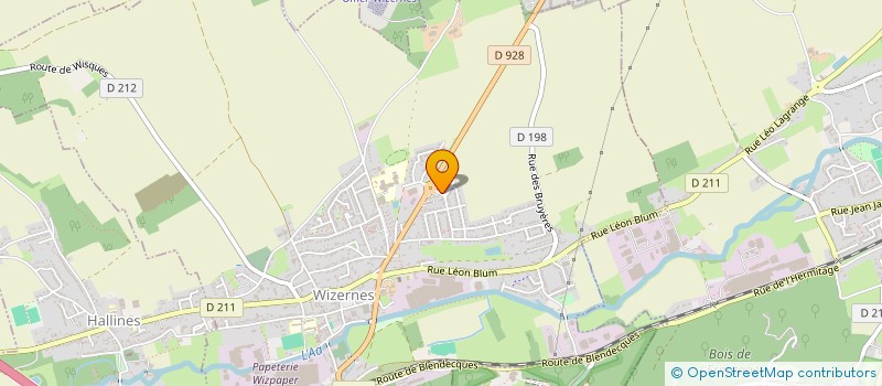 localisation de l'entreprise STATION DU GRAND CHEMIN  WIZERNES