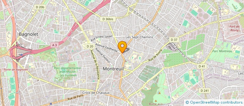 localisation de l'entreprise STATION NOUVELLE ALSACE LORRAINE à MONTREUIL